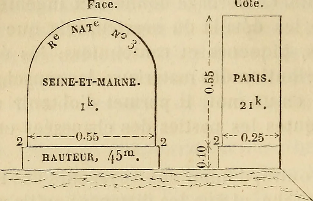 An illustration from Manuel du conducteur des ponts et chausseâes : d'apráes le dernier programme officiel des examens d'admission, 1873, leaf 89