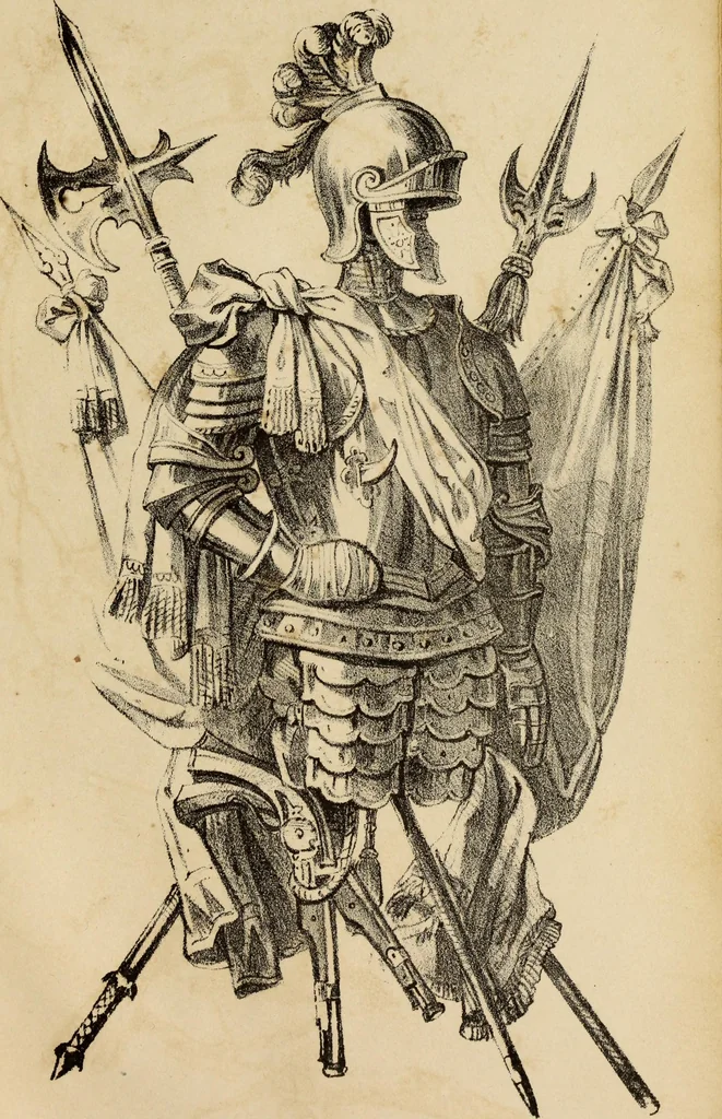 An illustration from Manuel général de l'ornement décoratif : étude encyclopédique sur le gout appliqué aux embellissements extérieurs et intérieurs aux tentures, a l'ameublement, aux vases, au costume, a la composition des jardins, etc., 1862, leaf 80