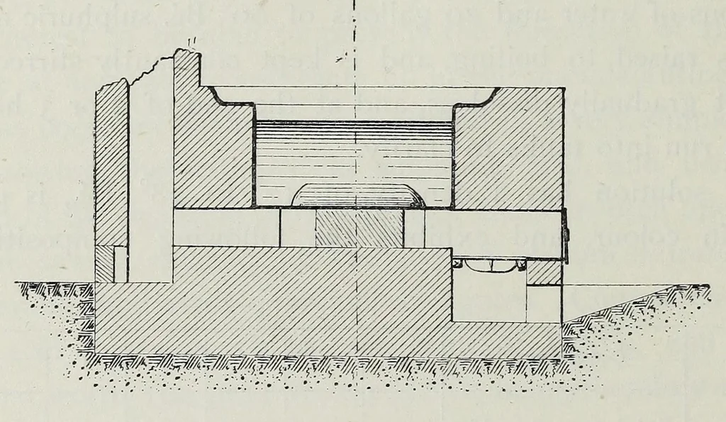 An illustration from The manufacture of alum and the sulphates and other salts of alumina and iron; their uses and applications as mordants in dyeing and calico printing, and their other applications in the arts, manufactures, sanitary engineering, agriculture, and horticulture, 1901, leaf 302