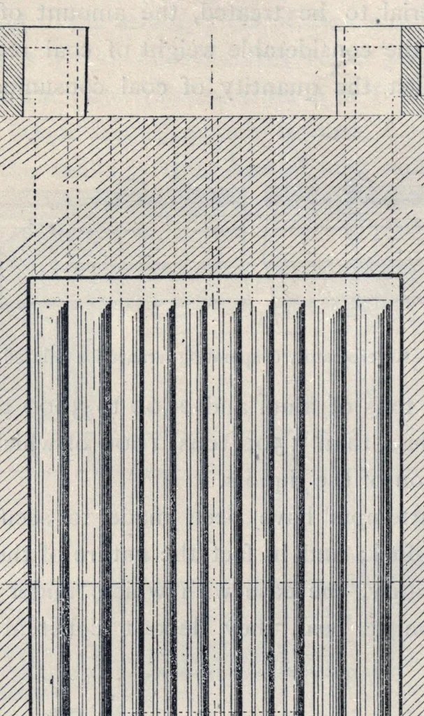 An illustration from The manufacture of alum and the sulphates and other salts of alumina and iron; their uses and applications as mordants in dyeing and calico printing, and their other applications in the arts, manufactures, sanitary engineering, agriculture, and horticulture, 1901, leaf 232