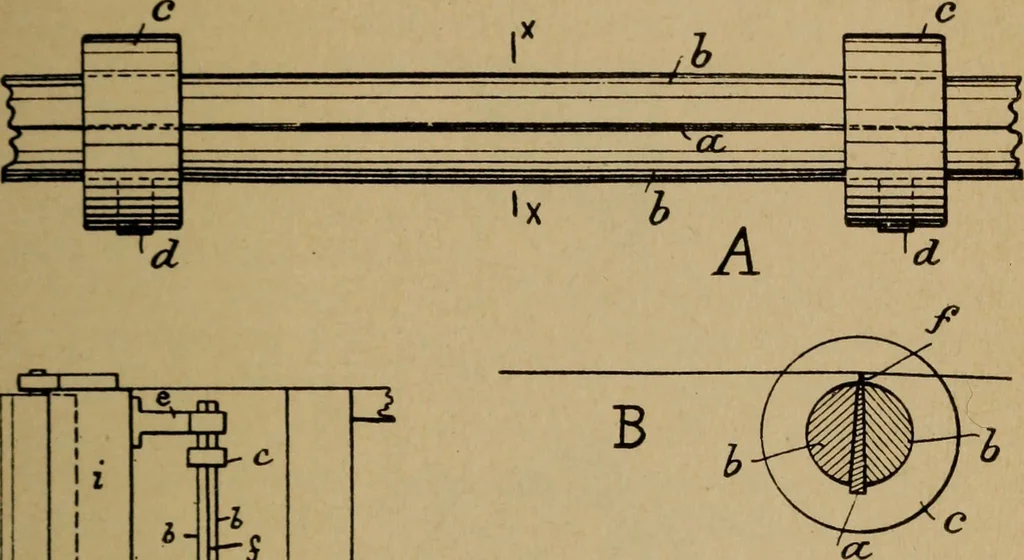 An illustration from Manufacture of narrow woven fabrics, ribbons, trimmings, edgings, etc., giving description of the various yarns used. The construction of weaves and novelties in fabric structures, also descriptive matter as to looms, etc, 1917, leaf 206