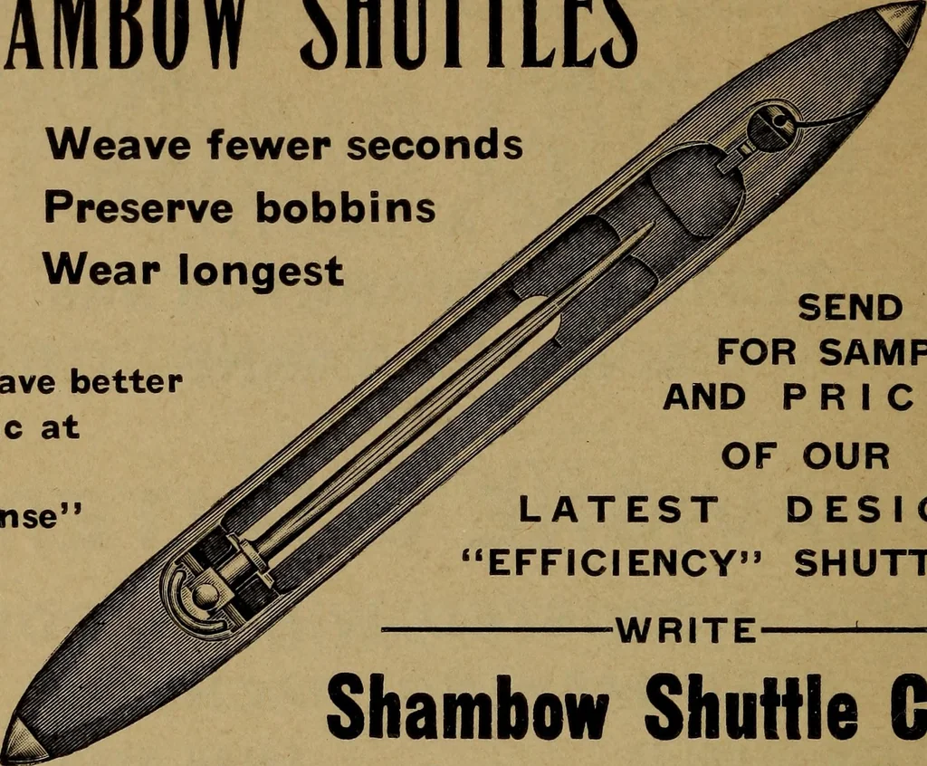 An illustration from Manufacture of narrow woven fabrics, ribbons, trimmings, edgings, etc., giving description of the various yarns used. The construction of weaves and novelties in fabric structures, also descriptive matter as to looms, etc, 1917, leaf 217