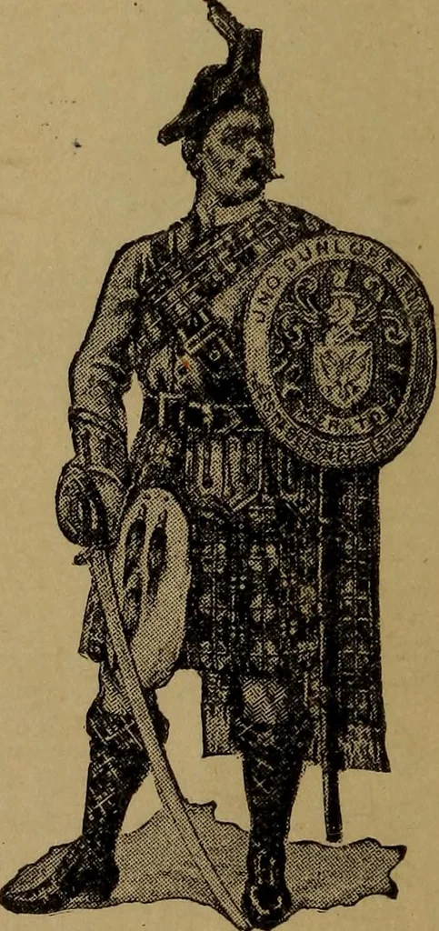 An illustration from Manufacture of narrow woven fabrics, ribbons, trimmings, edgings, etc., giving description of the various yarns used. The construction of weaves and novelties in fabric structures, also descriptive matter as to looms, etc, 1917, leaf 9