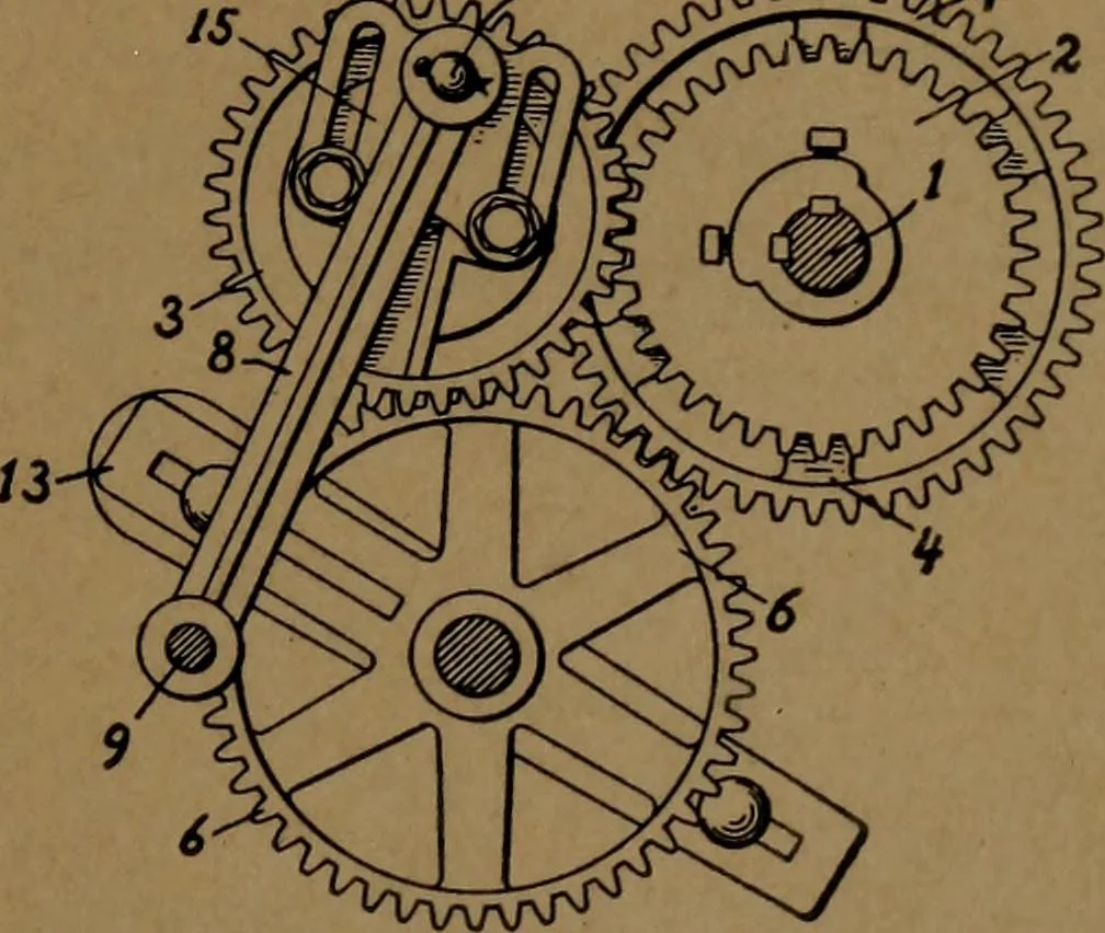 An illustration from Manufacture of narrow woven fabrics, ribbons, trimmings, edgings, etc., giving description of the various yarns used. The construction of weaves and novelties in fabric structures, also descriptive matter as to looms, etc, 1917, leaf 190