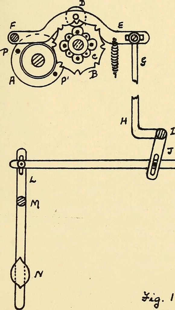 An illustration from Manuscript notes on weaving, 1900, leaf 110