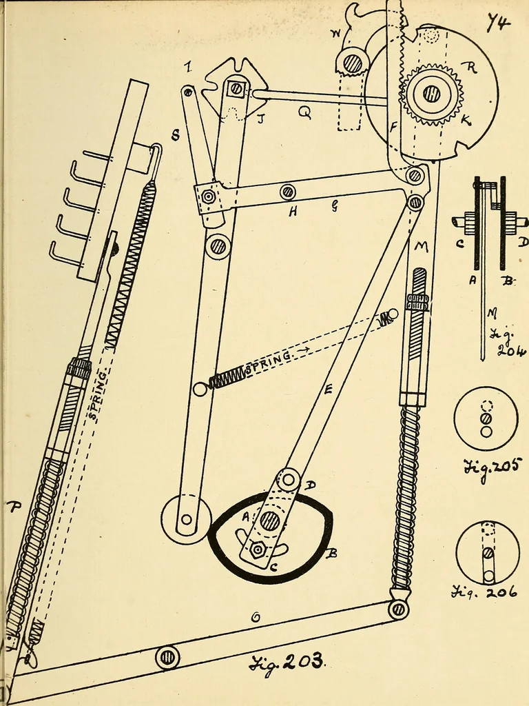 An illustration from Manuscript notes on weaving, 1900, leaf 150