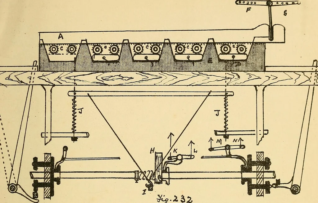 An illustration from Manuscript notes on weaving, 1900, leaf 182