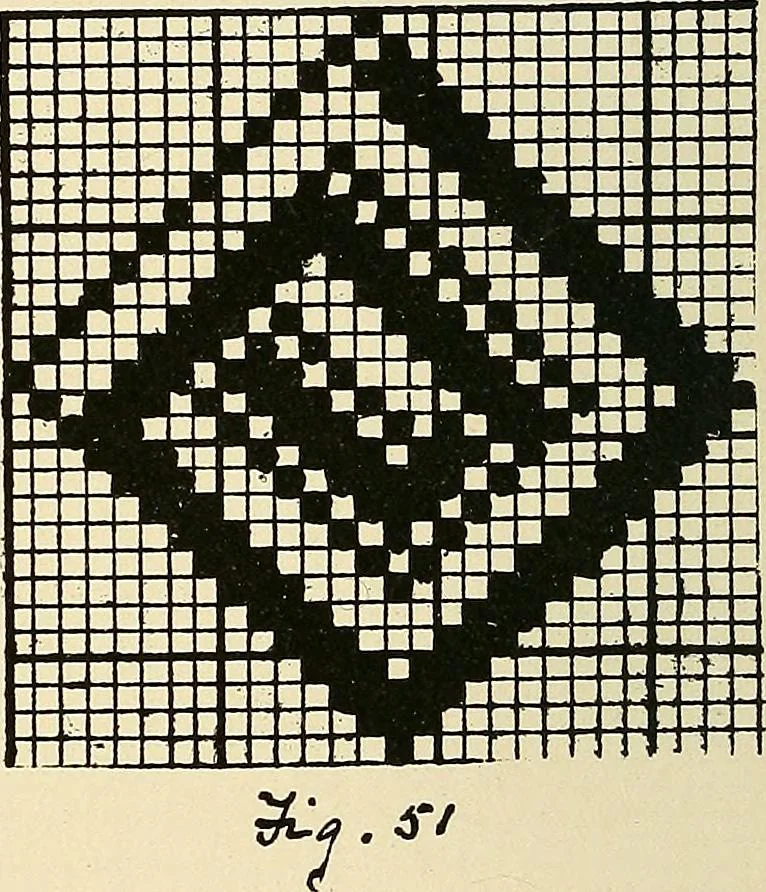 An illustration from Manuscript notes on weaving, 1900, leaf 33
