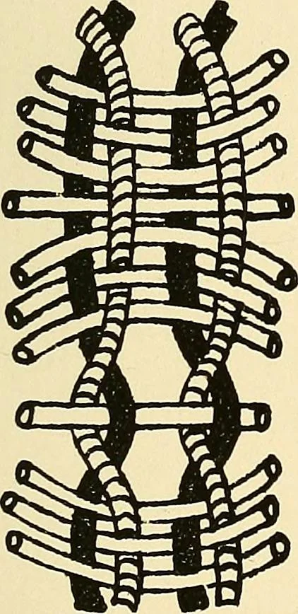 An illustration from Manuscript notes on weaving, 1900, leaf 90