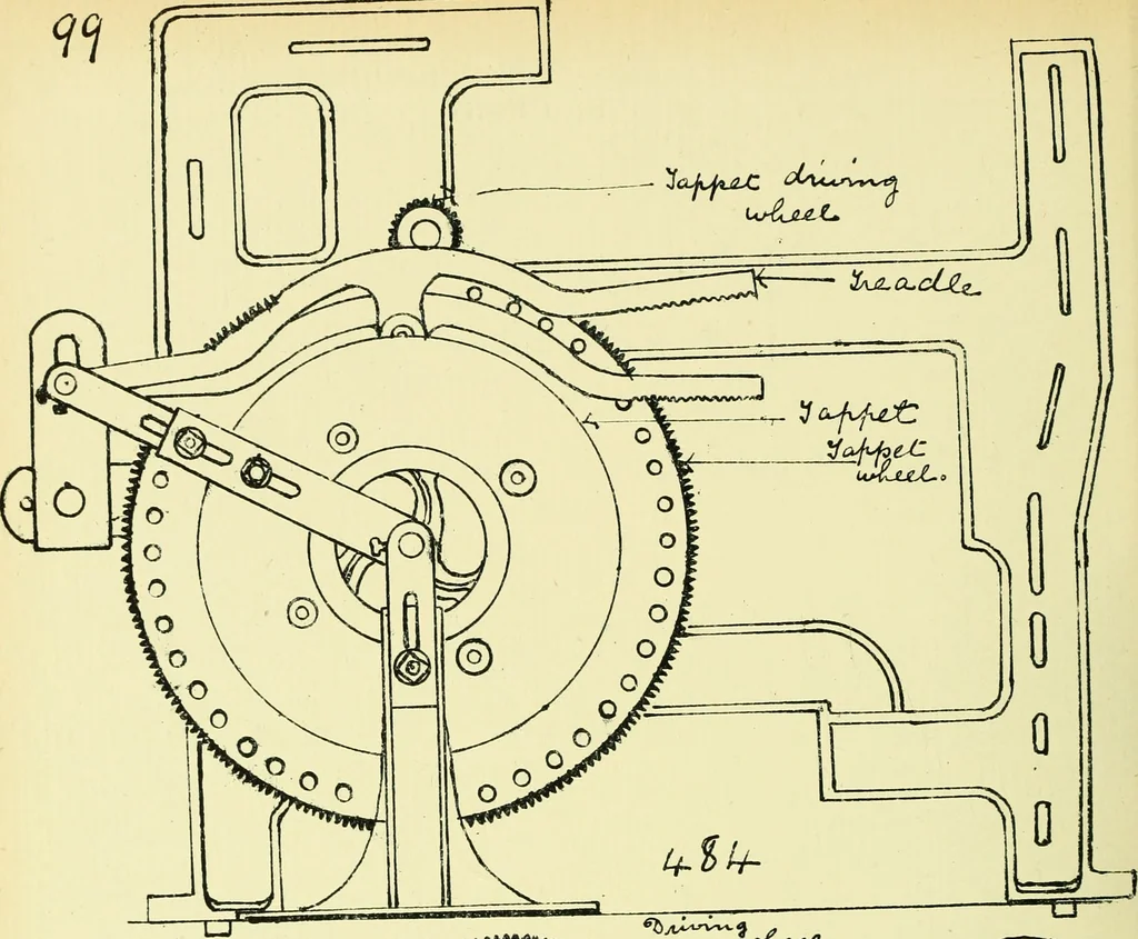 An illustration from Manuscript notes on weaving, 1912, leaf 103