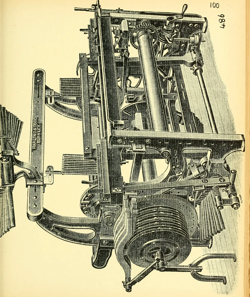 An illustration from Manuscript notes on weaving, 1912, leaf 104