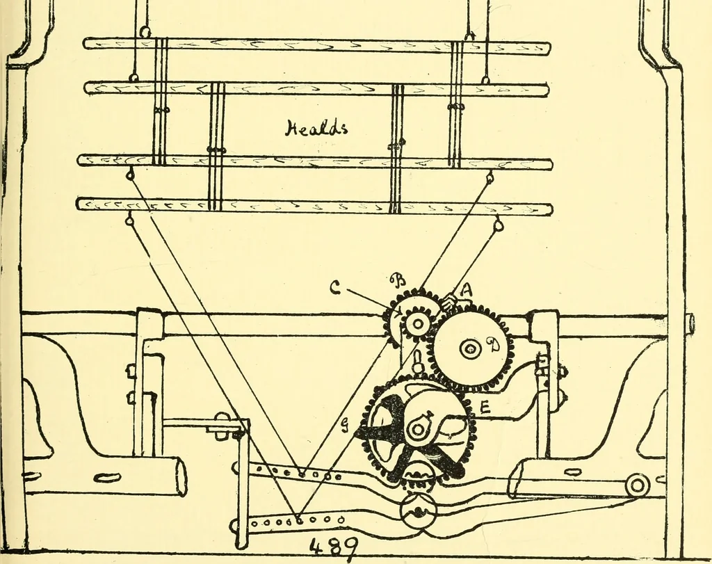 An illustration from Manuscript notes on weaving, 1912, leaf 106