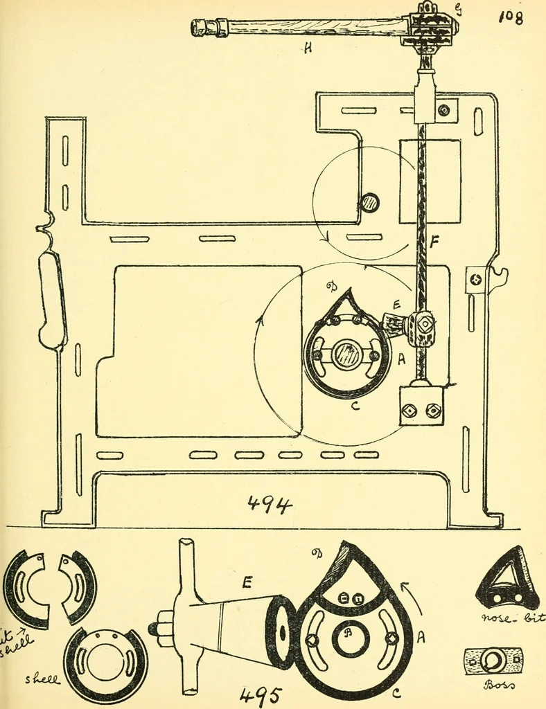 An illustration from Manuscript notes on weaving, 1912, leaf 112