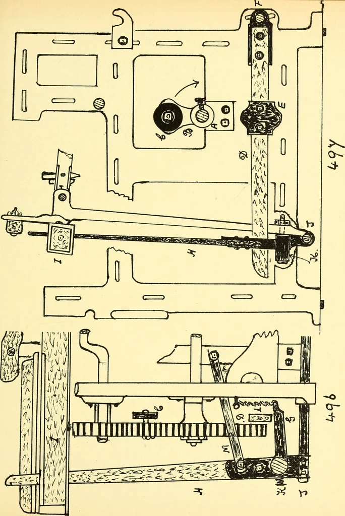 An illustration from Manuscript notes on weaving, 1912, leaf 114