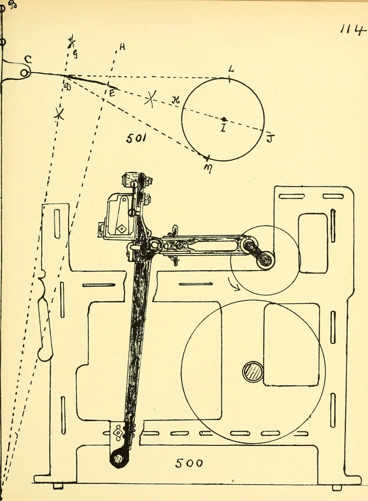 An illustration from Manuscript notes on weaving, 1912, leaf 118