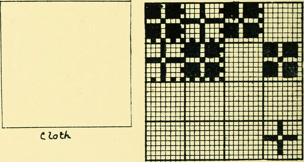 An illustration from Manuscript notes on weaving, 1912, leaf 55