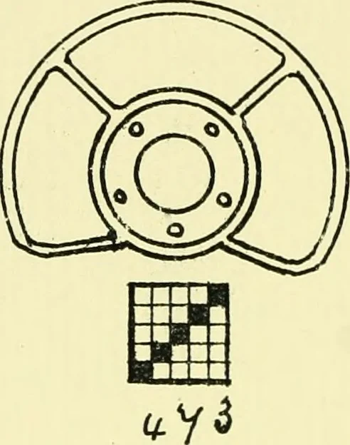An illustration from Manuscript notes on weaving, 1912, leaf 95