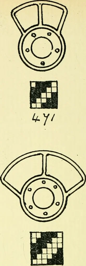 An illustration from Manuscript notes on weaving, 1912, leaf 95