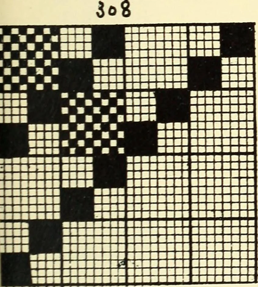 An illustration from Manuscript notes on weaving, 1900, leaf 102