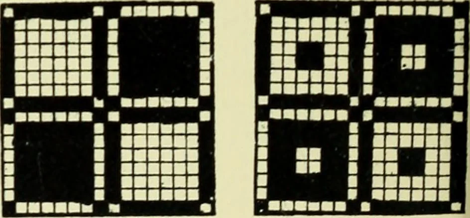 An illustration from Manuscript notes on weaving, 1900, leaf 105