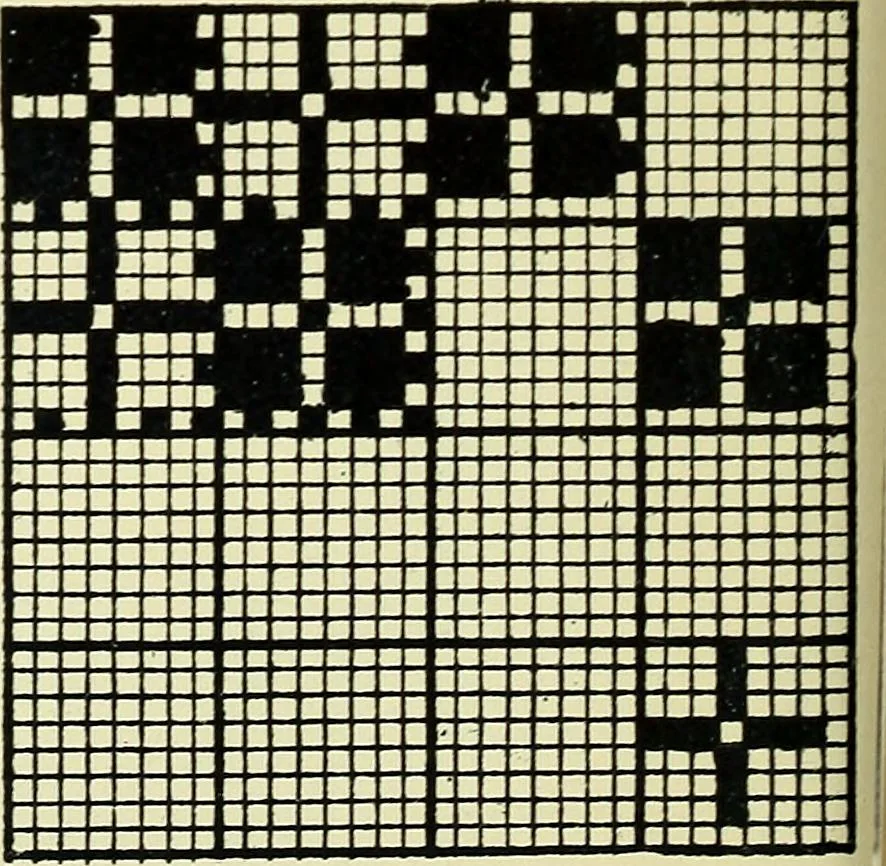 An illustration from Manuscript notes on weaving, 1900, leaf 105
