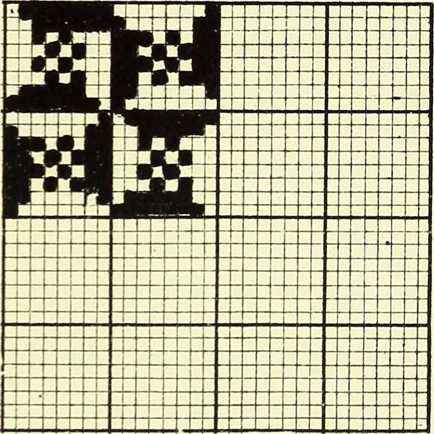 An illustration from Manuscript notes on weaving, 1900, leaf 106