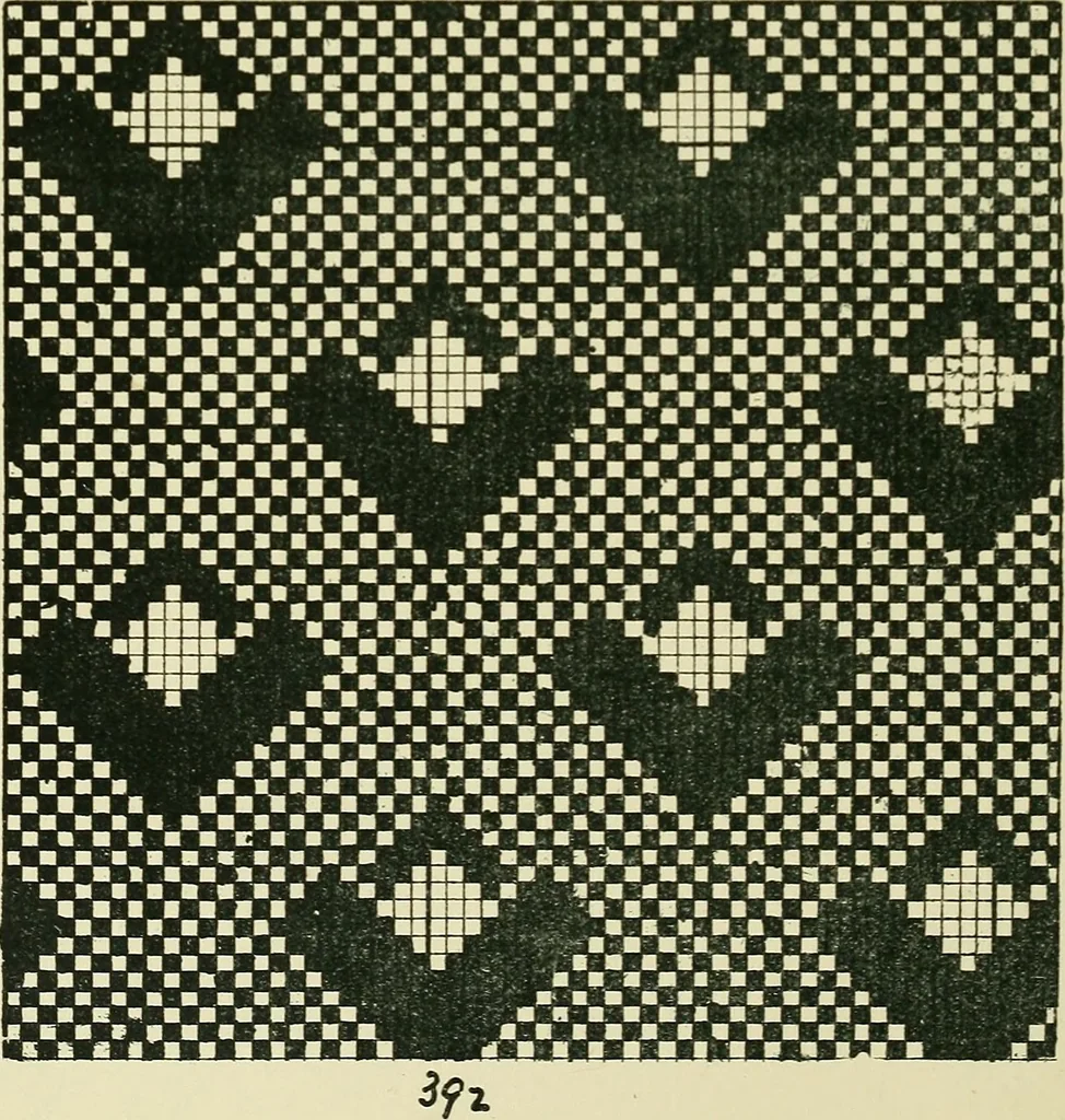 An illustration from Manuscript notes on weaving, 1900, leaf 125