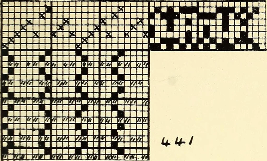 An illustration from Manuscript notes on weaving, 1900, leaf 146