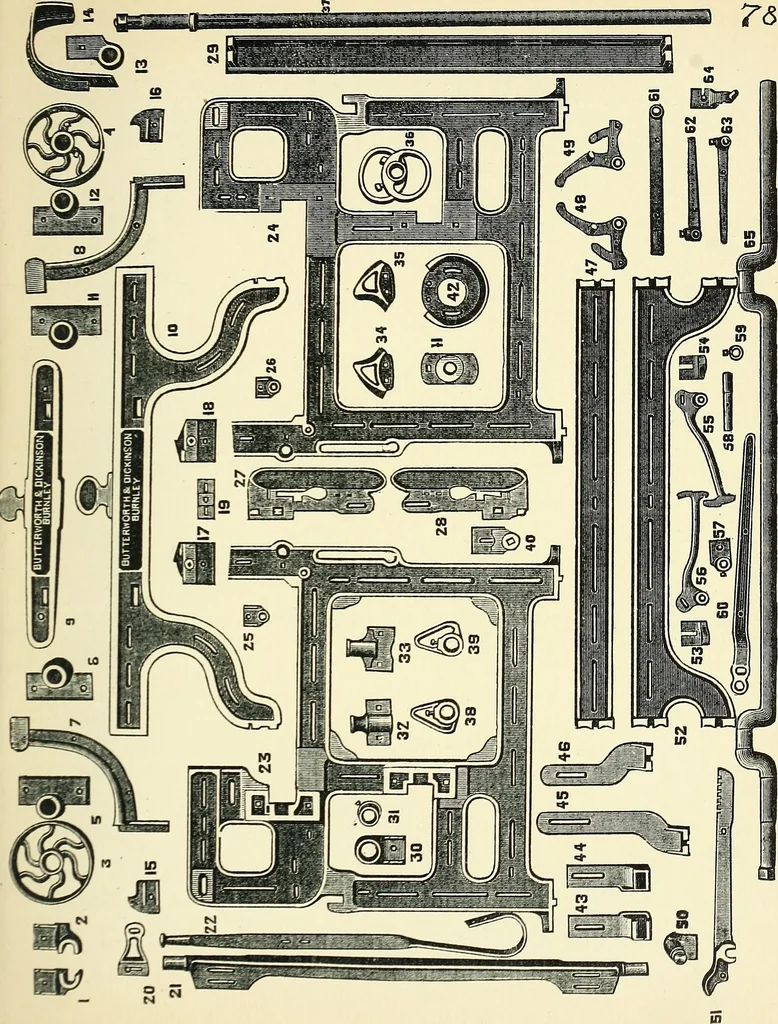 An illustration from Manuscript notes on weaving, 1900, leaf 158