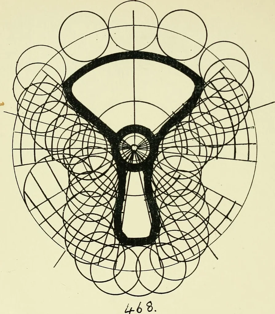 An illustration from Manuscript notes on weaving, 1900, leaf 181