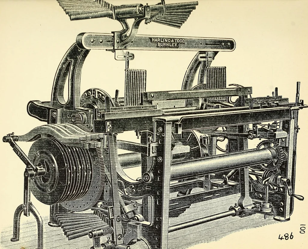An illustration from Manuscript notes on weaving, 1900, leaf 202