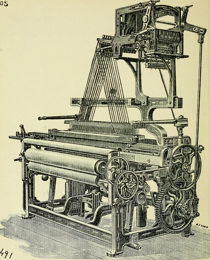 An illustration from Manuscript notes on weaving, 1900, leaf 213