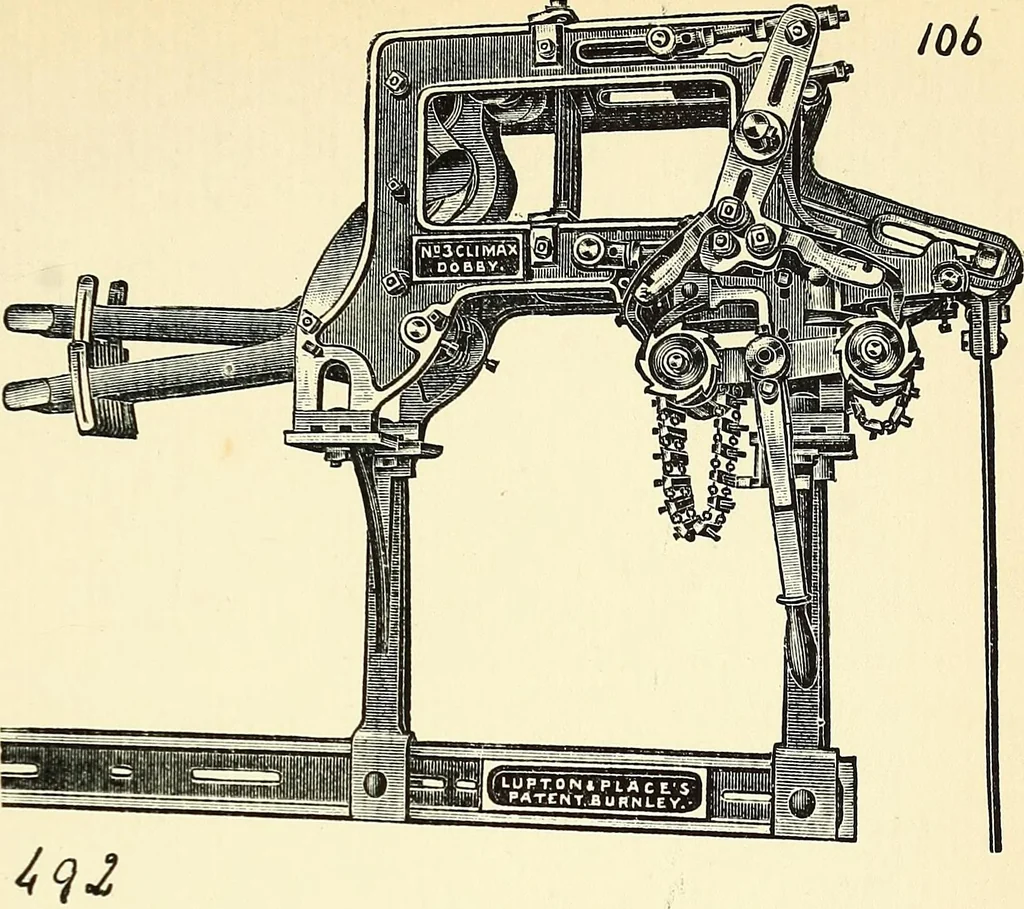 An illustration from Manuscript notes on weaving, 1900, leaf 214