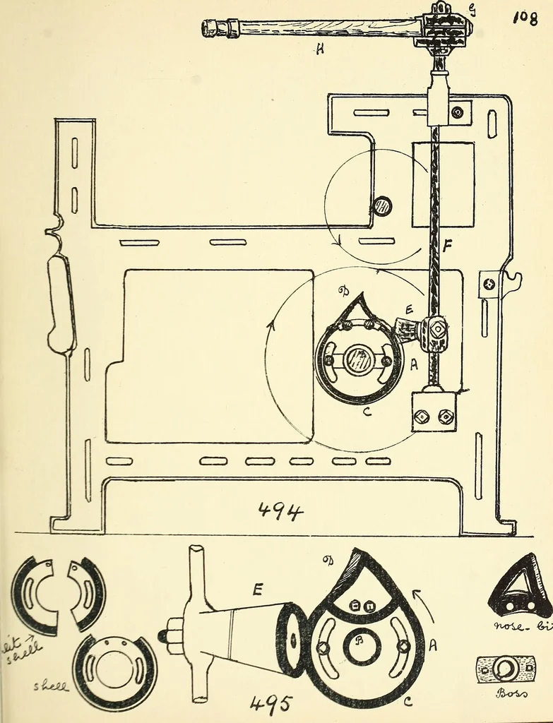 An illustration from Manuscript notes on weaving, 1900, leaf 218