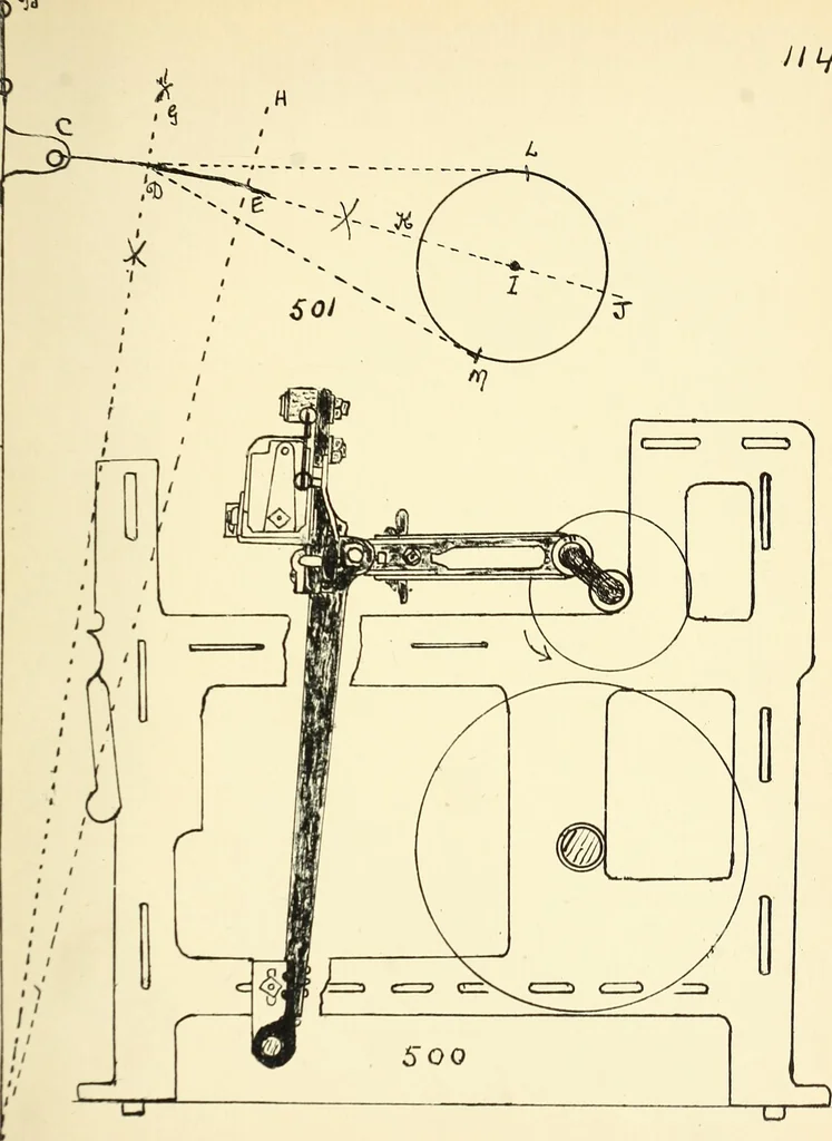 An illustration from Manuscript notes on weaving, 1900, leaf 230