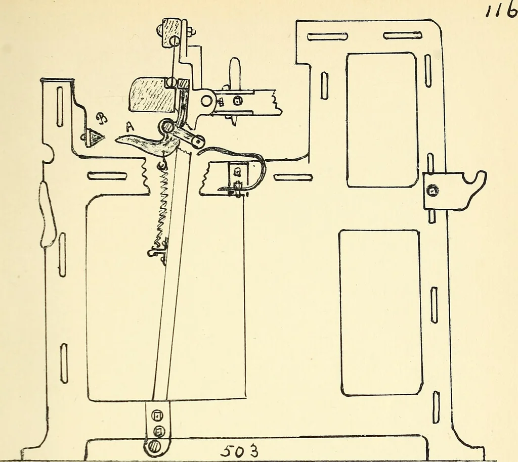 An illustration from Manuscript notes on weaving, 1900, leaf 234