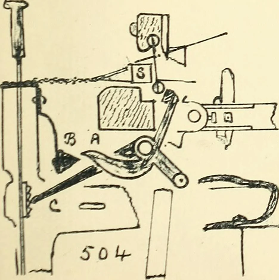 An illustration from Manuscript notes on weaving, 1900, leaf 234
