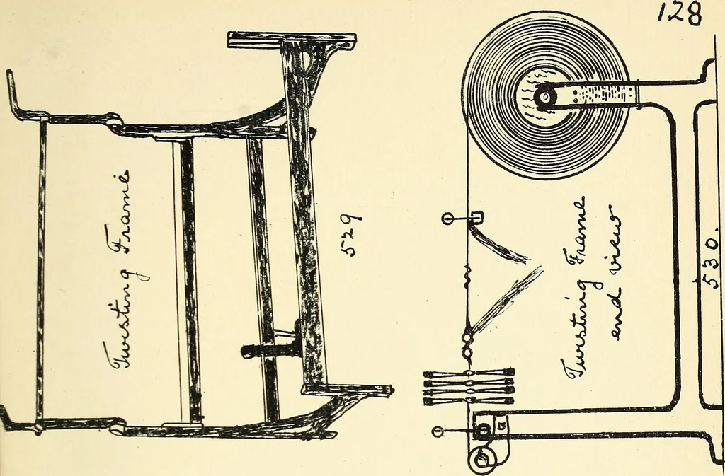 An illustration from Manuscript notes on weaving, 1900, leaf 258