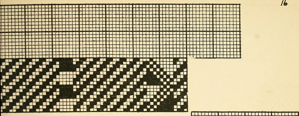An illustration from Manuscript notes on weaving, 1900, leaf 34