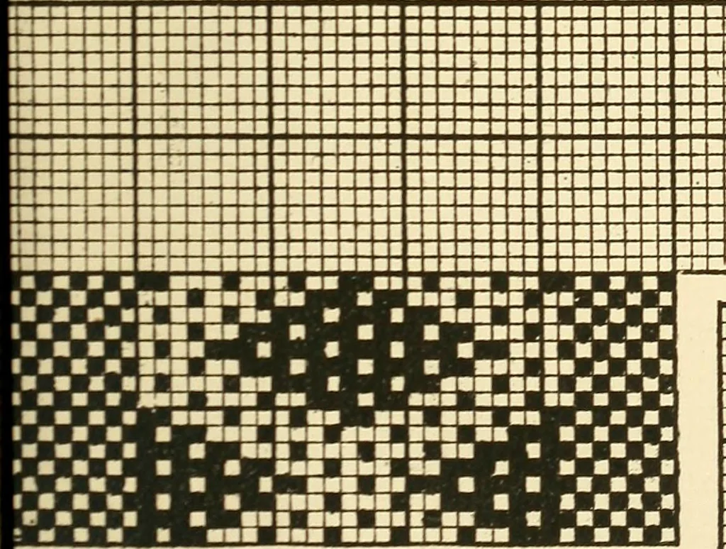 An illustration from Manuscript notes on weaving, 1900, leaf 34