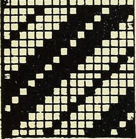 An illustration from Manuscript notes on weaving, 1900, leaf 73