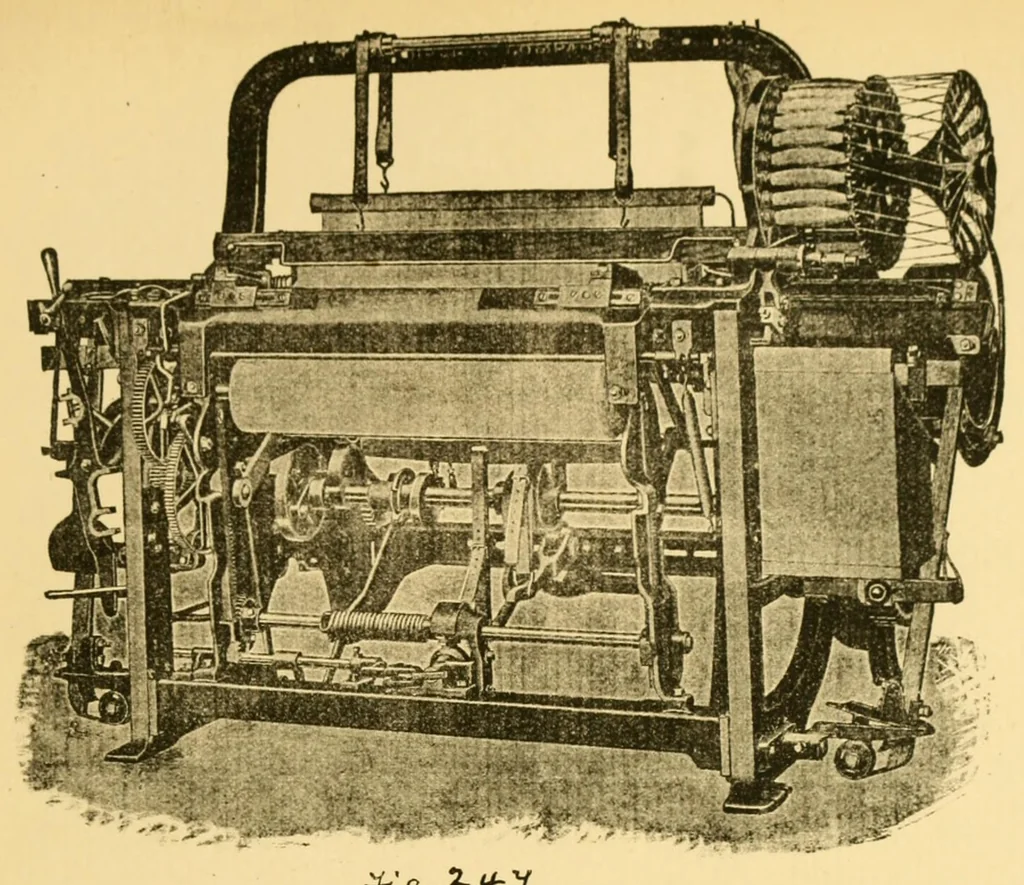 An illustration from Manuscript notes on weaving, 1912, leaf 195