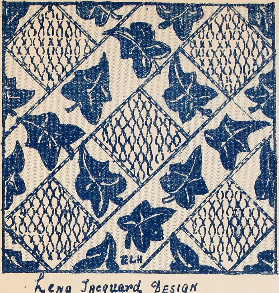 An illustration from Manuscript notes on weaving, 1900, leaf 102