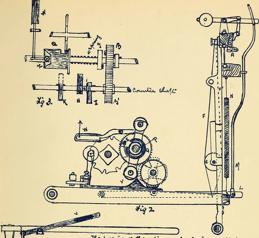 An illustration from Manuscript notes on weaving, 1900, leaf 130