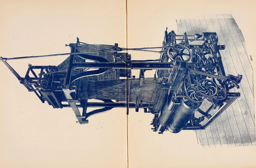 An illustration from Manuscript notes on weaving, 1900, leaf 132