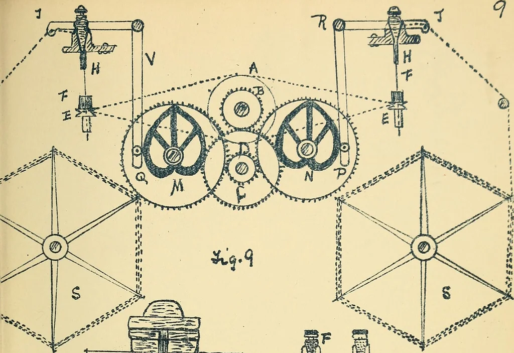 An illustration from Manuscript notes on weaving, 1900, leaf 14