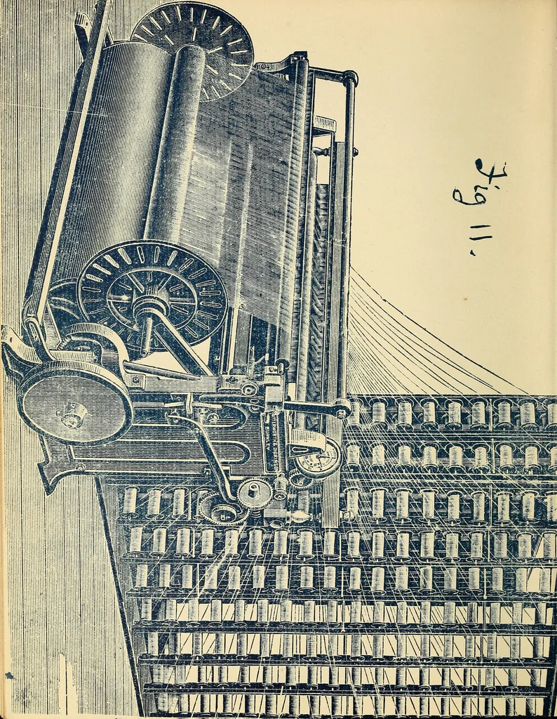 An illustration from Manuscript notes on weaving, 1900, leaf 25