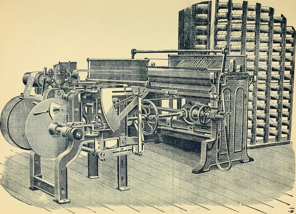 An illustration from Manuscript notes on weaving, 1900, leaf 34