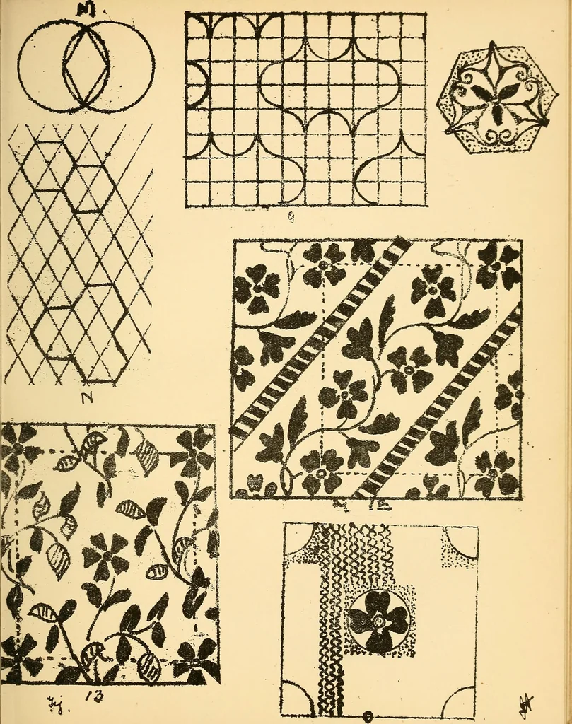 An illustration from Manuscript notes on weaving, 1900, leaf 56
