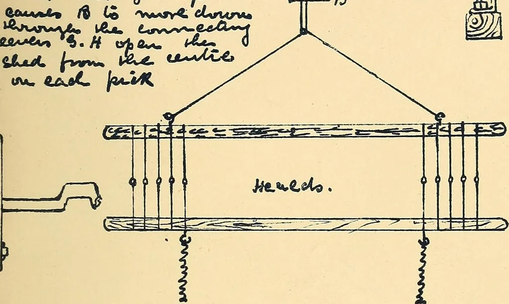 An illustration from Manuscript notes on weaving, 1900, leaf 84